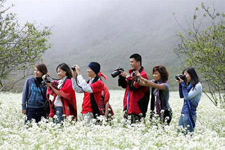 Mộc Châu - điểm du lịch thu hút nhiều du khách trong dịp nghỉ lễ.